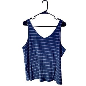 Navy blue striped tank top
